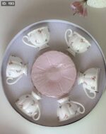 Generic Classic Porcelain Coffee Set, 6 Cups and 6 Plates, Elegant Serving Set - Image 5