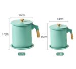 COOKER OIL COOKER OIL WOODEN HANDLE GRANITE WITH LID AND STAINLESS STRAINER FOR EASY USE AND CLEANING FROM (1.7L) - Image 2