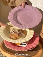 ⁦High quality thermal porcelain material Elegant, modern design Suitable for serving desserts, fruits and appetizers. Imported product with excellent quality A stylish piece that adds a luxurious touch to any dining⁩ - الصورة ⁦4⁩