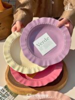 ⁦High quality thermal porcelain material Elegant, modern design Suitable for serving desserts, fruits and appetizers. Imported product with excellent quality A stylish piece that adds a luxurious touch to any dining⁩ - الصورة ⁦2⁩