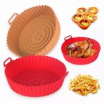 Air Fryer Silicone Pot Liners Basket for Round Airfryer, Silicone Air Fryer Liners, Heat Resistant Reusable Baking Cooking Oven Accessories 6.5 Inches - Image 2