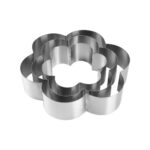 Set of 3 Pieces, Stainless Steel, Cake Baking Ring (Tool), Cookie Cutter. Shape:Heart Circle Flower Shaped Mould - Image 3