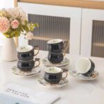 Generic Porcelain Coffee Mug Set with Floral Design, 6 Pieces - Image 3