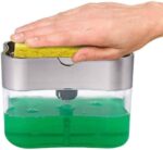 Cozy 2-in-1 Soap Dispenser Set, Sink Organizer Pump Soap Dispenser with Sponge Holder, Detergent Soap Hand Pump Dispenser Sponge Caddy Organizer Holder for Kitchen Countertop Sink Tidy - Image 6