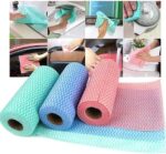 ⁦roll Reusable Cleaning Wipe, Household &Kitchen Towels,Disposable Cleaning Cloth, Dish Cloth Dish Towels Dish Rags Reusable Kitchen Paper Towels, Wash Towels - Assorted colors⁩ - الصورة ⁦3⁩
