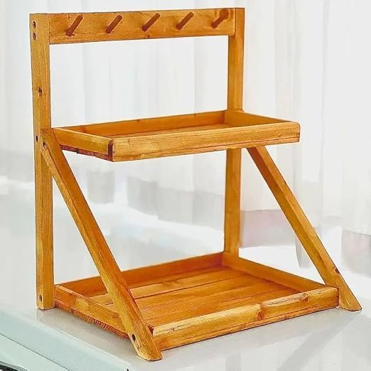 Mini Coffee Corner Wood – Stand 2 Doors for Organizing Coffee Tools and Display Modern Stylish Design