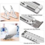 STOAT Aluminium Laptop Stand, Height Adjustable for 10-17 Inch Laptops and Tablets, iPad Holder, Tablet Stand - Image 3