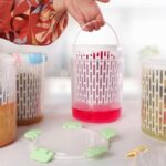 Pickle jar with strainer (plastic pickle storage container with filter), 2.2L, Przman Valencia – the perfect solution for enjoying pickles transparently on food with ease - Image 4