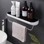 ext Store Bathroom or Kitchen Towel Rack with Utensil Holder, Double Sided Adhesive for Easy Installation Without Drilling, Practical and Practical Design for Small Spaces - Image 2