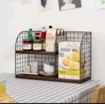 Coffee rack - A very elegant and beautiful stand. You can organize everything related to coffee and drinks. A metal stand with 2 strong wooden shelves divided into dimensions: 40*25 cm * 16 cm depth. - Image 3