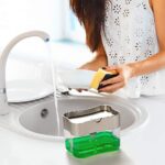 Cozy 2-in-1 Soap Dispenser Set, Sink Organizer Pump Soap Dispenser with Sponge Holder, Detergent Soap Hand Pump Dispenser Sponge Caddy Organizer Holder for Kitchen Countertop Sink Tidy - Image 3