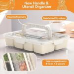 ⁦8-Compartment Acrylic Spice Organizer Box with Airtight Lids for Kitchen and Fridge 31x24 cm, Clear Durable Container for Herbs, Seasonings, and Cooking Essentials⁩ - الصورة ⁦4⁩