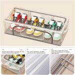 Durable Foldable Shoe Organizer with Transparent Cover and Metal Frame 60x30x16 cm Under Bed Storage Box for Shoes and Accessories Moisture Resistant - Image 3