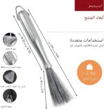 tainless Steel Dishwasher Brush with Long Handle - Hard Stainless Steel Filter Brush with Extended Handle for Strong, Comfortable Dishes and Cleaning Conditions (1 pcs) - Image 2