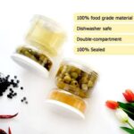 ⁦Trendy Pickle Jar: Keep Your Pickles & Olives in Style and Quality with Acrylic Hourglass Jars 250ml Generic⁩ - الصورة ⁦3⁩