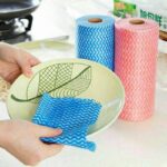 roll Reusable Cleaning Wipe, Household &Kitchen Towels,Disposable Cleaning Cloth, Dish Cloth Dish Towels Dish Rags Reusable Kitchen Paper Towels, Wash Towels - Assorted colors