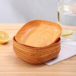 Generic Wooden Dinnerware Set with Stand, 6-in-1 Multi-Purpose Serving Set, 5 Pieces with Storage Stand, Natural Wood Snack Plates, .sg - Image 4