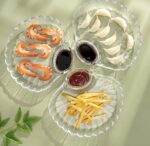 illicanhua Shell Shaped Divided Plate, Glass Dipping Dish, Salad Bowl, Fruit Plate, Multi-Use Glass Dinner Plate, Clear, Number of Pieces:1