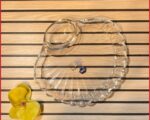 illicanhua Shell Shaped Divided Plate, Glass Dipping Dish, Salad Bowl, Fruit Plate, Multi-Use Glass Dinner Plate, Clear, Number of Pieces:1 - Image 4