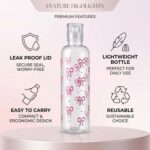 500ml Clear Acrylic Water Bottle with Pink Bow Design – Leak Resistant Push Lid – Lightweight Reusable Drink Bottle for Daily Use - Image 4