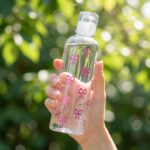 500ml Clear Acrylic Water Bottle with Pink Bow Design – Leak Resistant Push Lid – Lightweight Reusable Drink Bottle for Daily Use