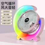 Osuke 5 inch Personal Desk Fan with LED Light,3 Speeds Portable Table Fan 180° Tilt,USB Rechargeable Battery Powered Fan,Quiet Cooling Fan for Bedroom Office Outdoor Camping Fan