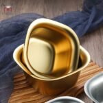 Golden Stainless Steel Sauce Mould, Gold, Square Shape, 20x15x8 cm - Image 4