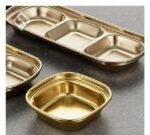 Golden Stainless Steel Sauce Mould, Gold, Square Shape, 20x15x8 cm - Image 2