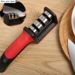 Adjustable 4-in-1 Kitchen Knife Sharpener: Manual Knife Sharpener, Professional Scissors and Blade Sharpener, Sharpening Stone Tool - Image 2