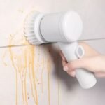 Zoptix 5-in-1 Multifunctional Electric Cleaning Brush, Magic Power Rotating Home Cleaning Tools with Polishing Angle for Bathroom, Shower, Bathtub, and Kitchen Floor - Image 3