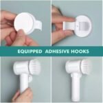 Zoptix 5-in-1 Multifunctional Electric Cleaning Brush, Magic Power Rotating Home Cleaning Tools with Polishing Angle for Bathroom, Shower, Bathtub, and Kitchen Floor - Image 5
