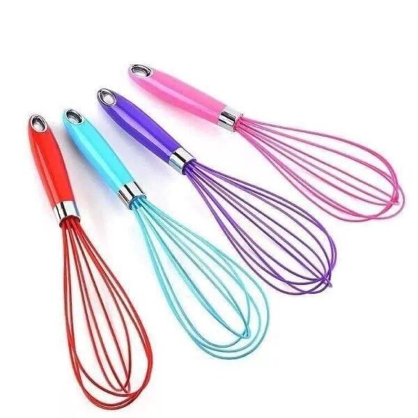 Silicone manual egg beater - various colors