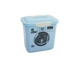 ⁦Plastic laundry detergent storage box, 7-liter capacity, airtight lid, rectangular shape, dimensions 25×18×24 cm⁩ - الصورة ⁦3⁩