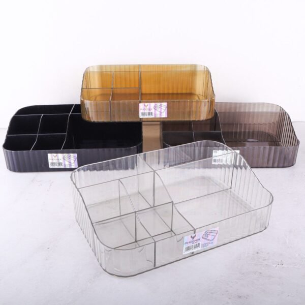 Acrylic Makeup Organizer with Stackable Drawers, Bathroom Vanity Organizers and Storage, Ideal for Desk and Dresser Countertops, Great for Cosmetics, skincare, Lipsticks (Amber, Tray)