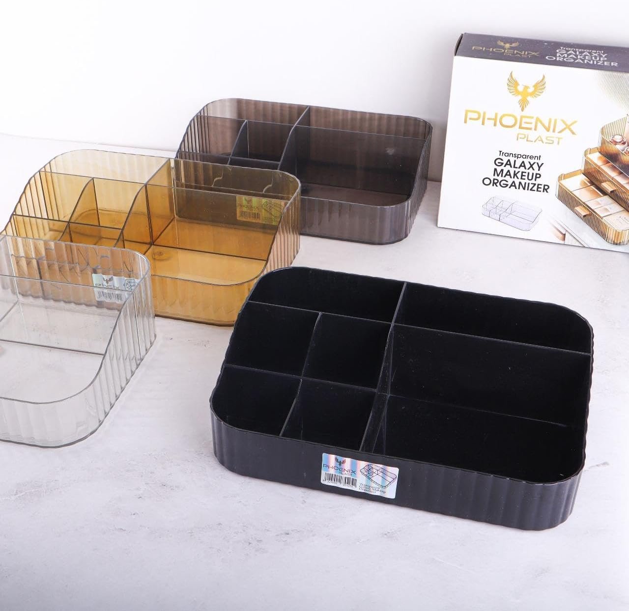 61DwdflnSrL._AC_SL1280_ Acrylic Makeup Organizer with Stackable Drawers, Bathroom Vanity Organizers and Storage, Ideal for Desk and Dresser Countertops, Great for Cosmetics, skincare, Lipsticks (Clear, Tray+1Drawer) - Image 1