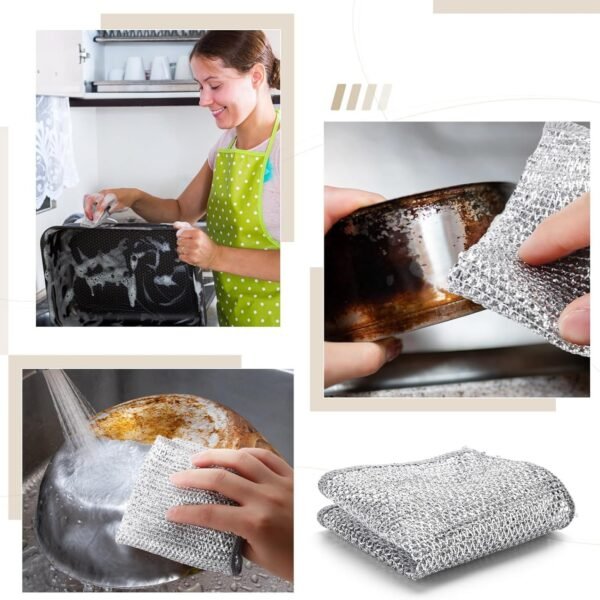 Kitchen Cleaning Towel Replacement for Wire - Solution for Cutting and Rust - Size 20x20cm"( 1 PIECE)