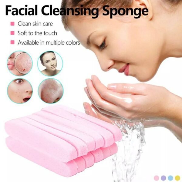 Multicolor Silicone Facial Cleaning Wash Puff Sponge Stick Face Cleansing Pad Sponge For Face Cleaning (Package Content 12 pcs)